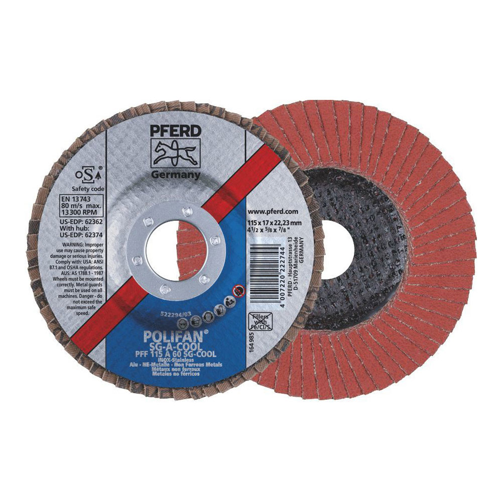 POLIFAN Flap Disc Premium Aluminium Oxide Top Size - PFC 115 A 60 SG-COOL
