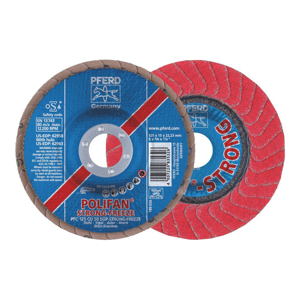 POLIFAN Flap Disc SG Ceramic - STEEL PFC 125 CO 50 SGP-STRONG-FREEZE
