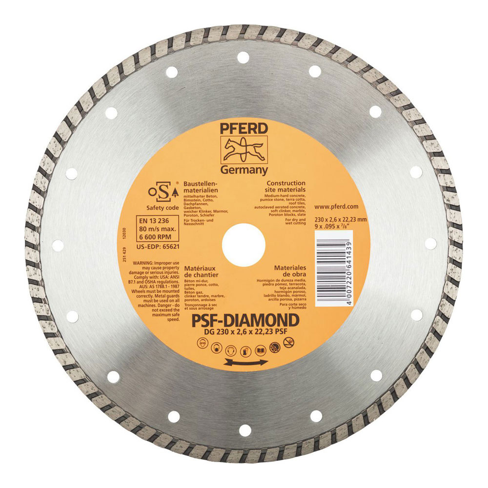 Diamond Cut-Off Wheel GP - Turbo Type DG 230 x 2.6 x 22.23 PSF