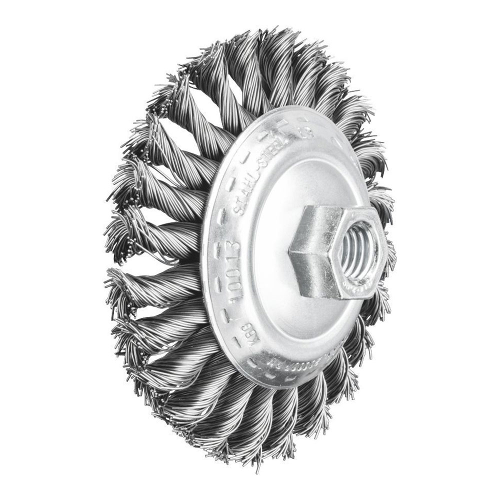 Flared Cup Brushes KBG - Twist Knot STEEL Wire