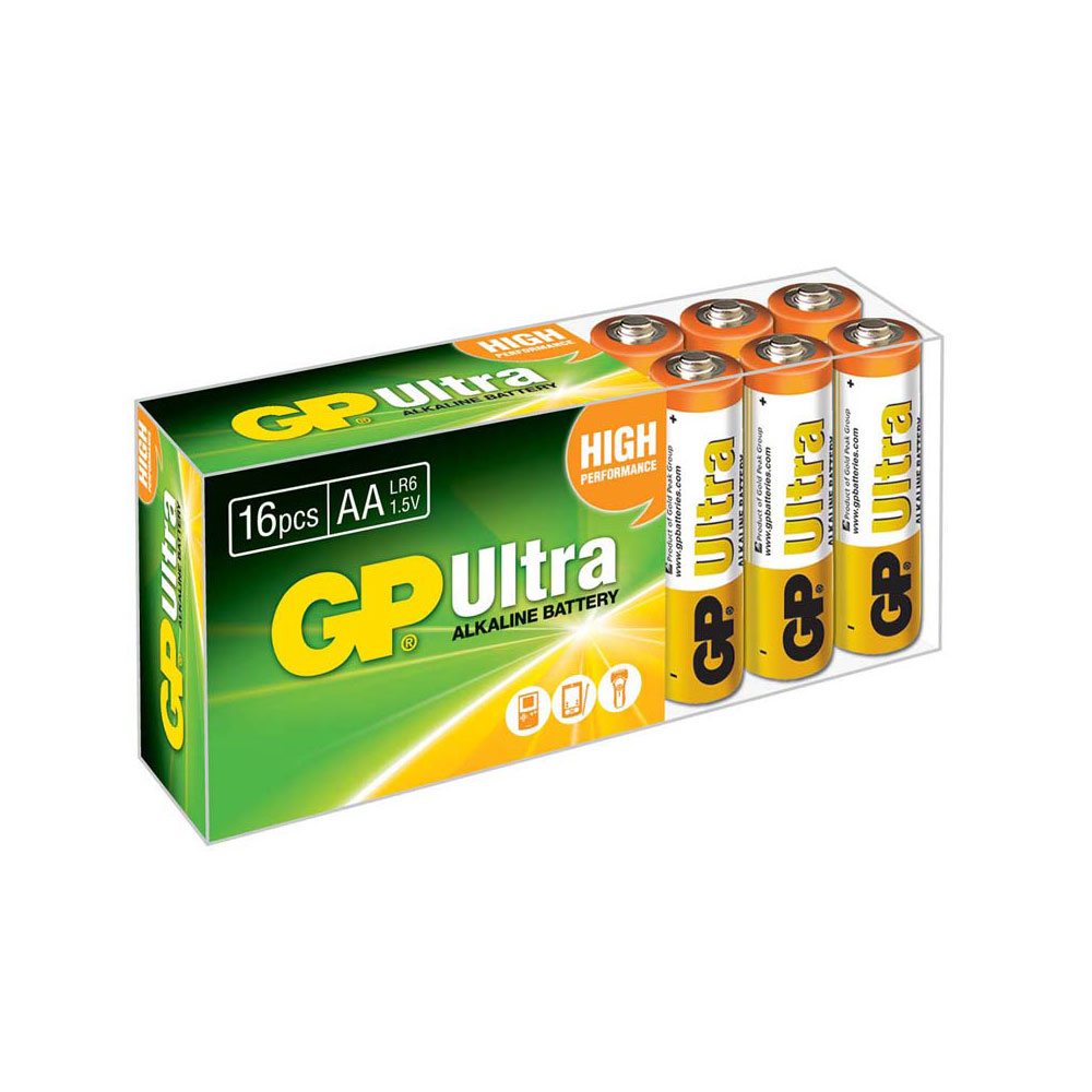 GP Ultra Alkaline AA Pack of 16