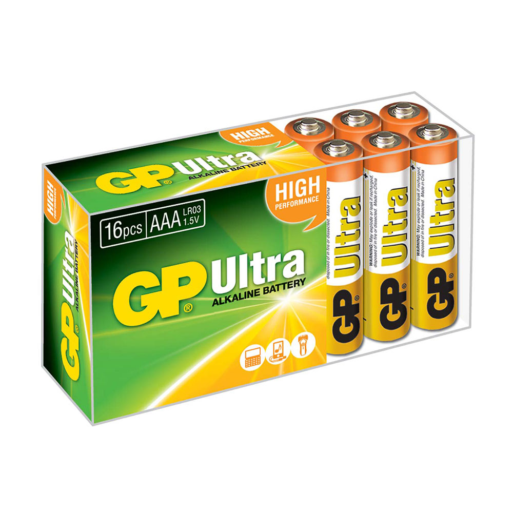 GP Ultra Alkaline AAA Pack of 16