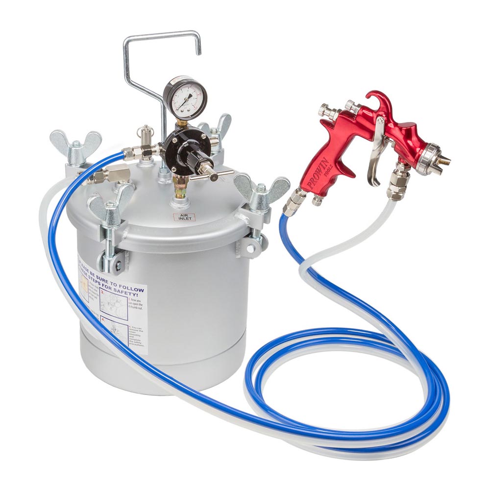 Prowin Tools 10Ltr Pressure Tank c/w 3mt hoses & 1.2mm Gun