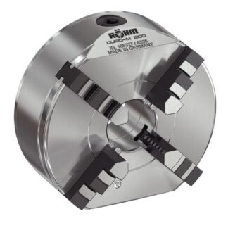 Rohm Geared Scroll Chuck Duro-M 160mm/4 Jaws, Cylindrical Centre Mount (DIN 6350, Form A), Inside and Outside Jaws