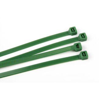 200mm x 4.8mm Green Nylon Cable Ties (PK 100)