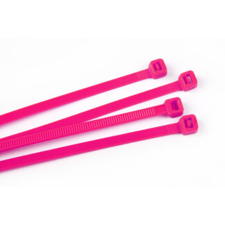 300mm x 4.8mm Pink Nylon Cable Ties (PK 100)
