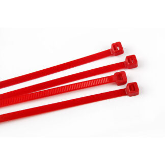 200mm x 4.8mm Red Nylon Cable Ties (PK 100)