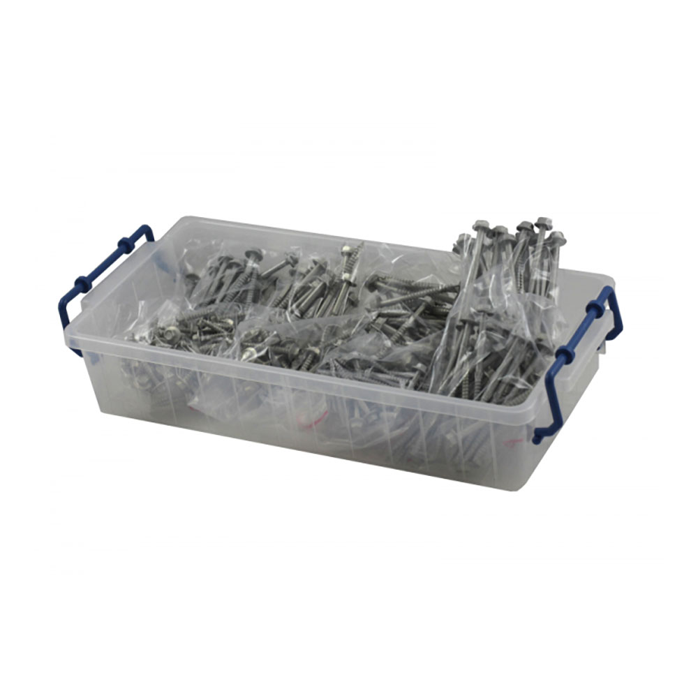 200pc Type 17 Self Drilling Screw Kit Galvanised Farm Pack