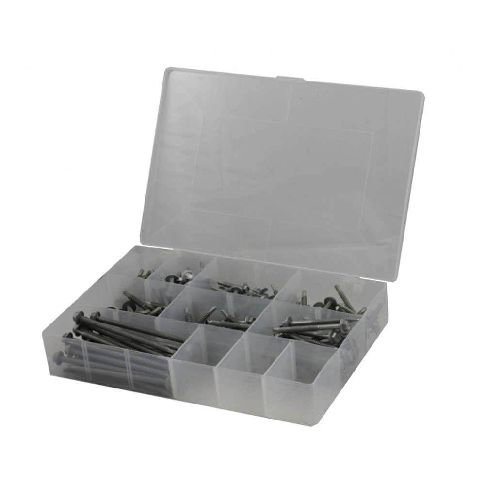 360pc Metal Self Drilling Screws & Washer Kit Galvanised