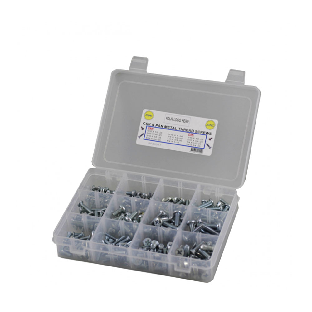 275pc Imperial BSW CSK & Pan Phillips Metal Thread Screw Kit Zinc Plated