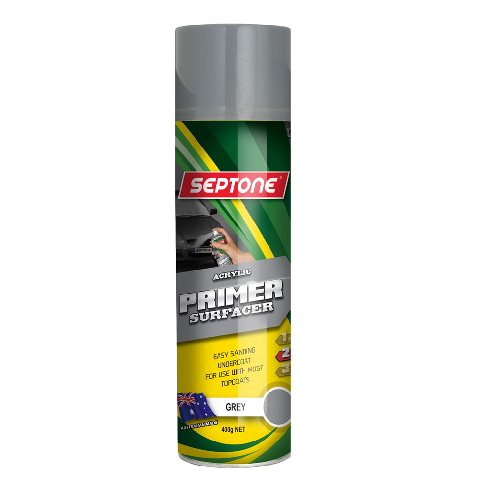 Septone Acrylic Primer Surfacer Aerosol Grey 400g