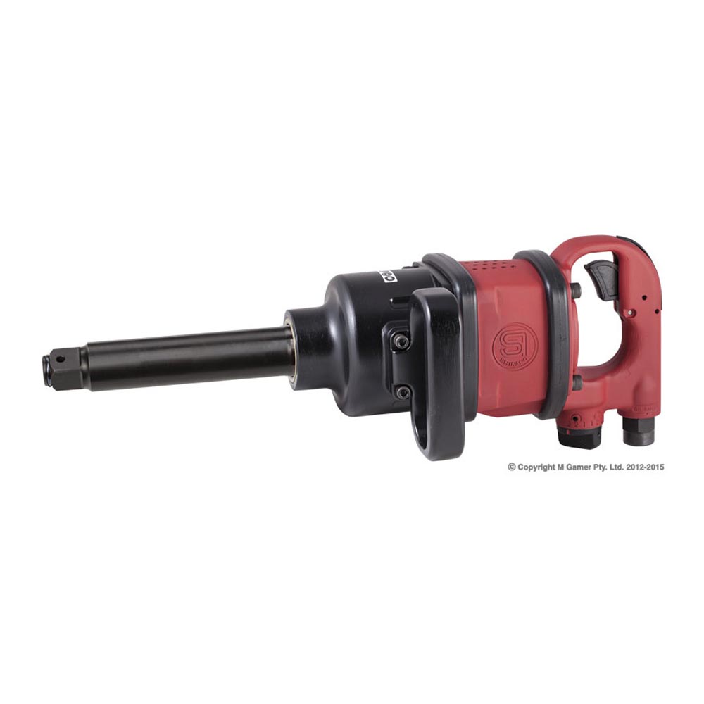 Shinano 1" H-Duty Inline Grip Impact Wrench with 6" extended anvil
