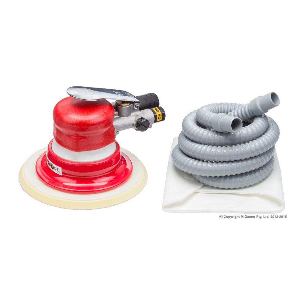 Shinano 6" Dual Action Sander - Palm Grip - Dust Free