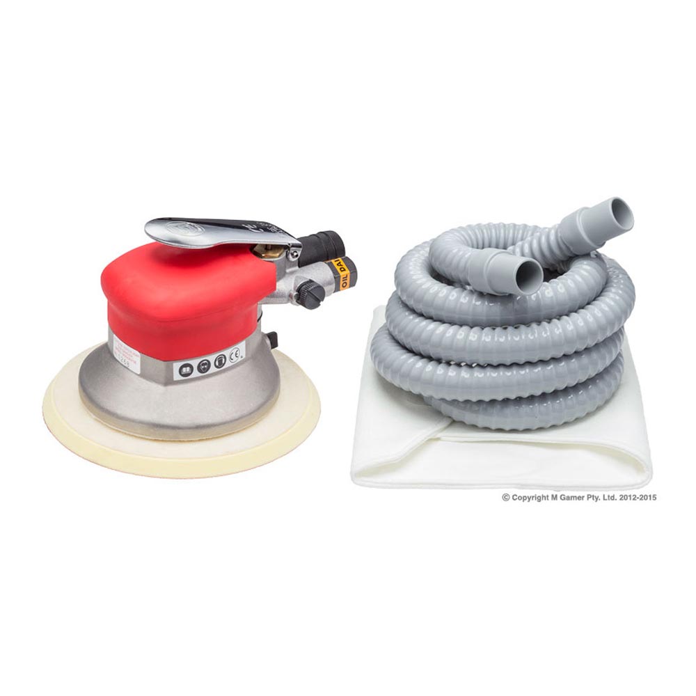 Shinano 6" Dual Action Sander - Palm Grip - Dust Free