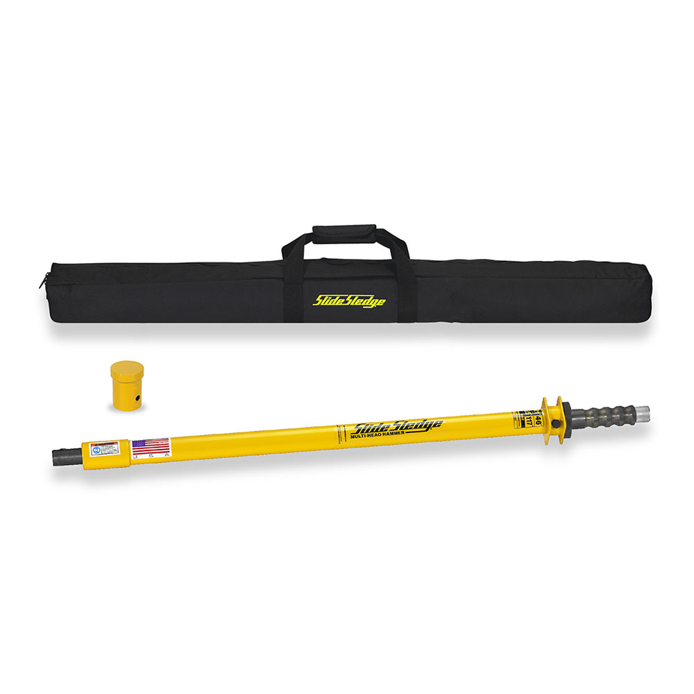 Slide Sledge 21 Pound 46" Multi-Head Hammer with 1 Pin Driver