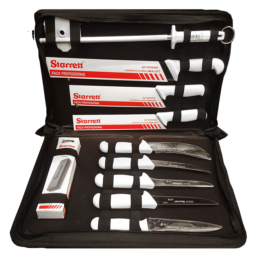 Starrett 11pc Professional Butchers Knife Set In Carry Case Bolts