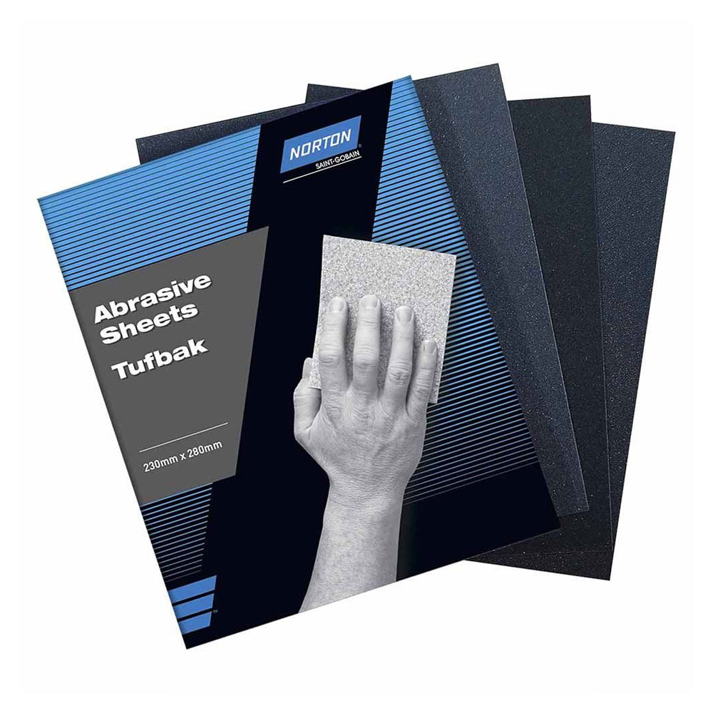 Norton 230 X 280mm 220 Grit TUFBAK Silicon Carbide Wet/Dry Hand