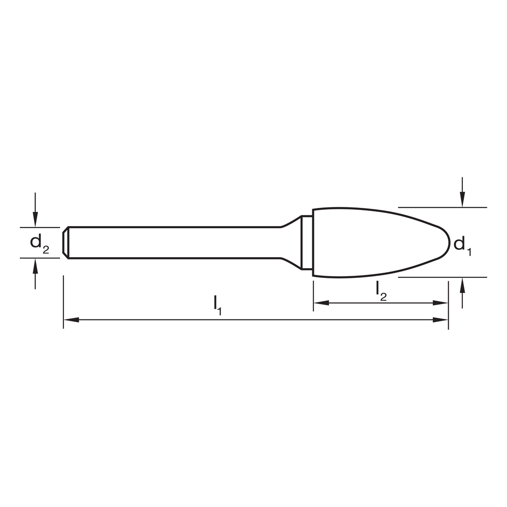 BURR TREE SHAPE RADIUS END 12 x 25 x 1/4" Double Cut VHM - Image 5