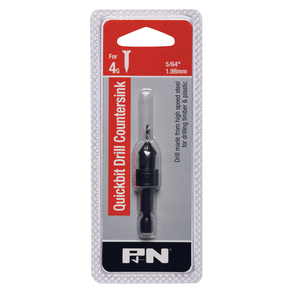 QUICKBIT DRILL COUNTERSINK 5/64" #4 x 1/4" Shank