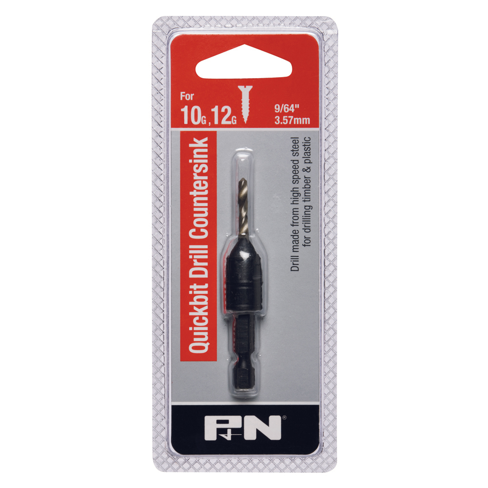 QUICKBIT DRILL COUNTERSINK 9/64" x 1/4" Shank