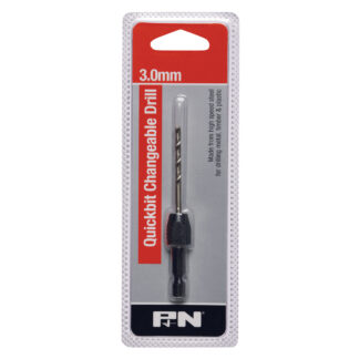 QUICKBIT QUICKCHANGE DRILL 3.0mm x 1/4" Shank