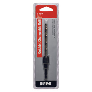 QUICKBIT QUICKCHANGE DRILL 1/4" x 1/4" Shank