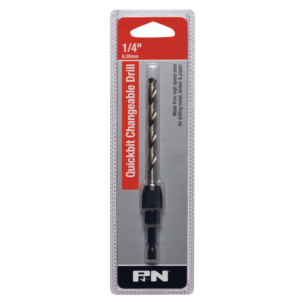 QUICKBIT QUICKCHANGE DRILL 1/4" x 1/4" Shank