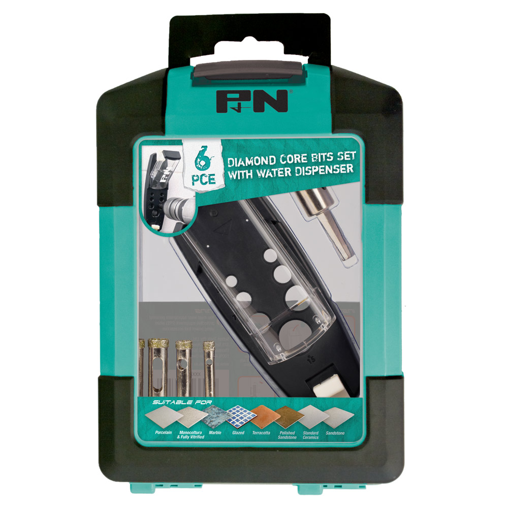 DRILL DIAMOND CORE BIT SET 6 PIECE P&N