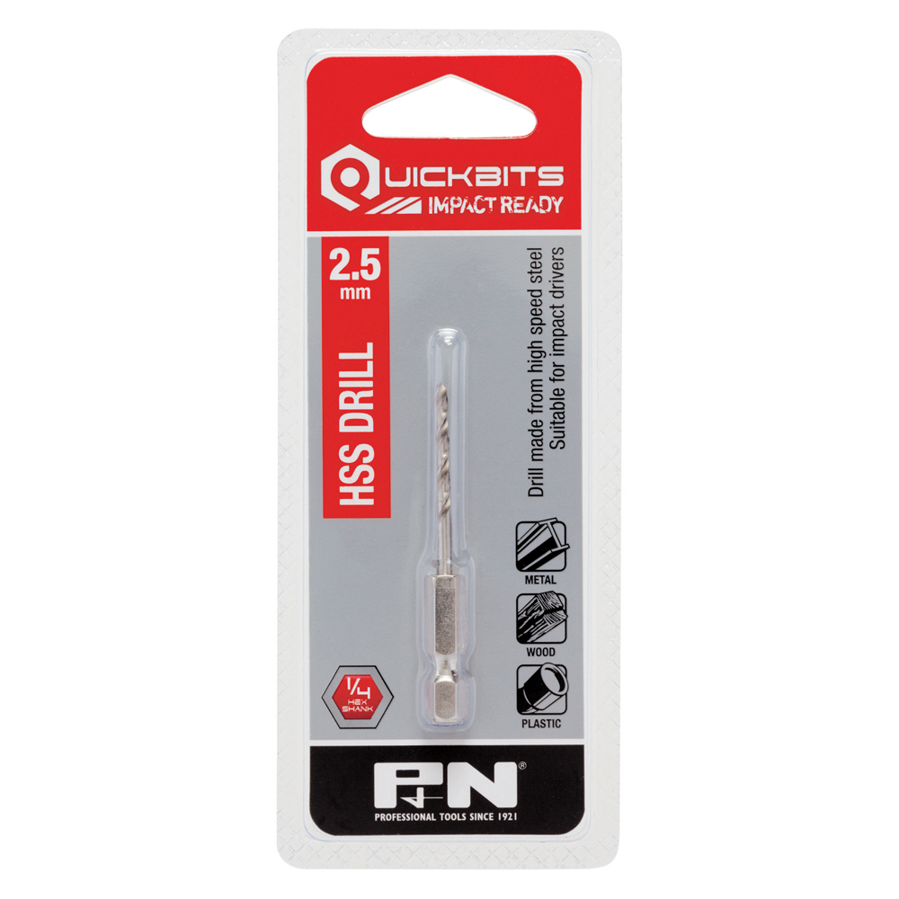 Drill Impact Quickbit 2.5mm P&N