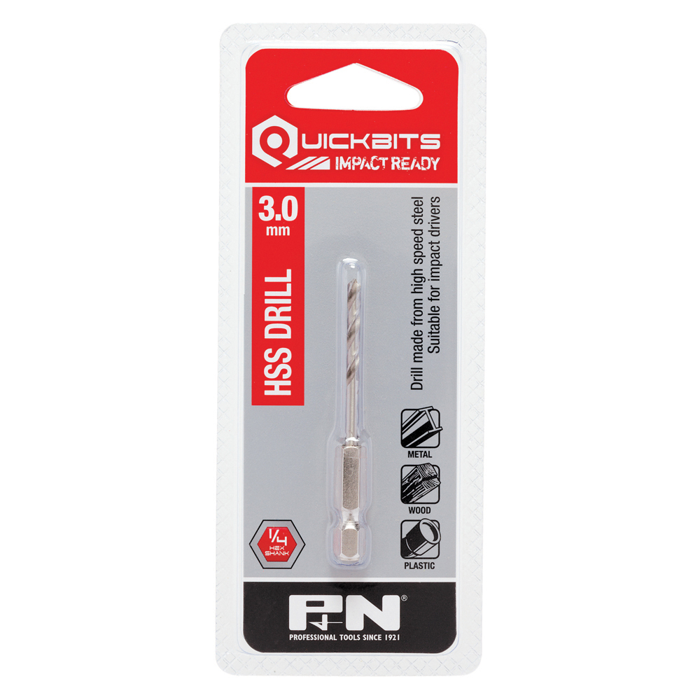 Drill Impact Quickbit 3.0mm P&N