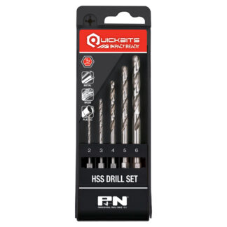 Drill Impact Set Quickbit 5pce P&N 2, 3, 4, 5, 6mm