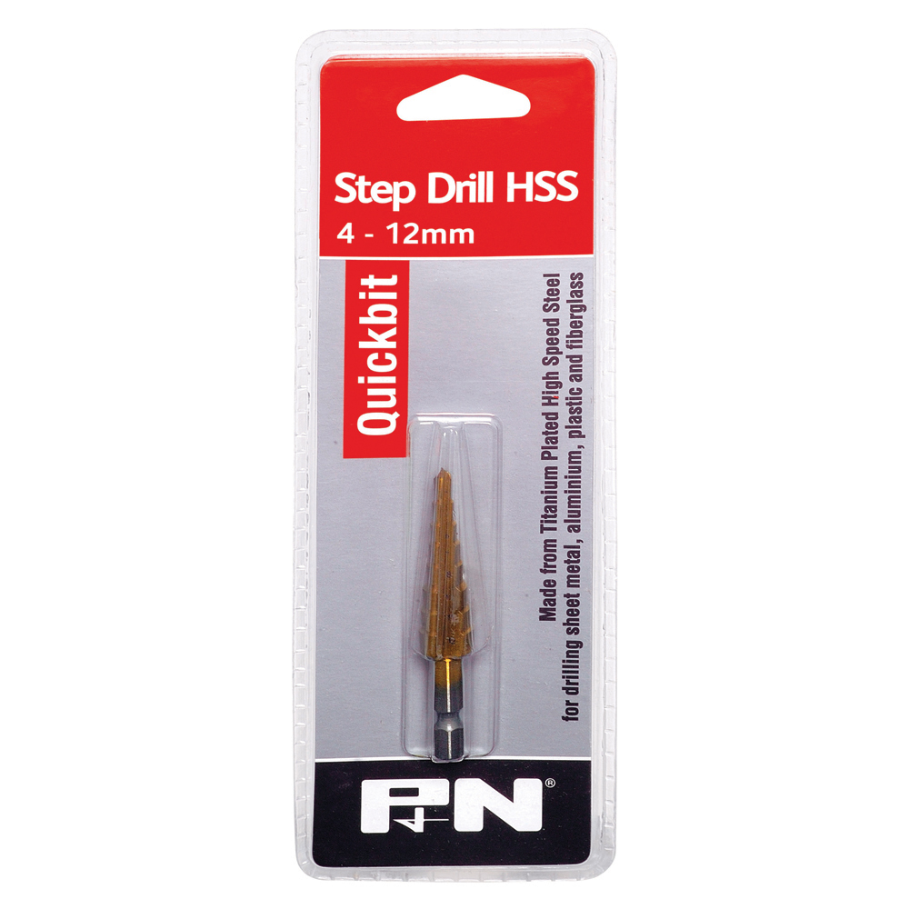 QUICKBIT STEP DRILL 11 STEP 4 - 25mm HSS TiN x 1/4" Shank - Image 2