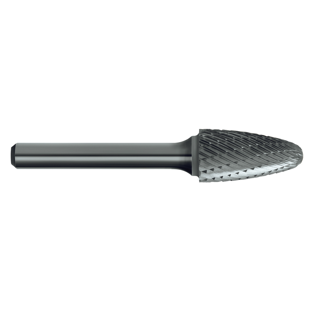 BUR CRB B204 SF420 TREE SHAPE RAD END DBLCUT 1/8 x 1/2 x 1/8 SHK