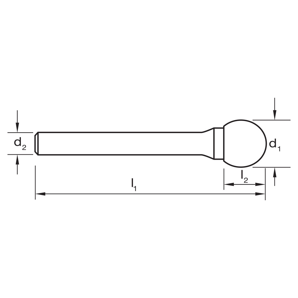 BUR CRB B211 SC3L6 CYL RAD END DBLCUT 3/8 x 3/4 x 1/4 L SHK - Image 2