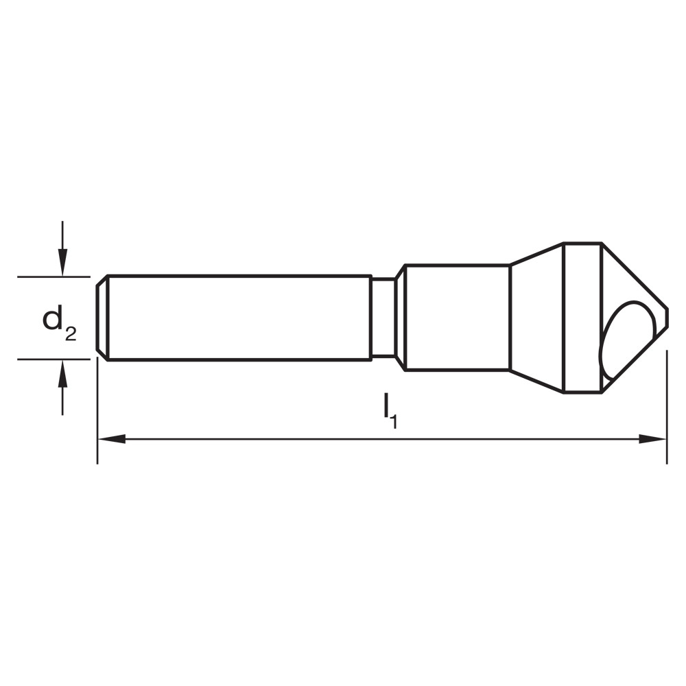 DEBURRING C'SINK C102 905 CROSS HOLE HSS TiN 90deg - Image 3