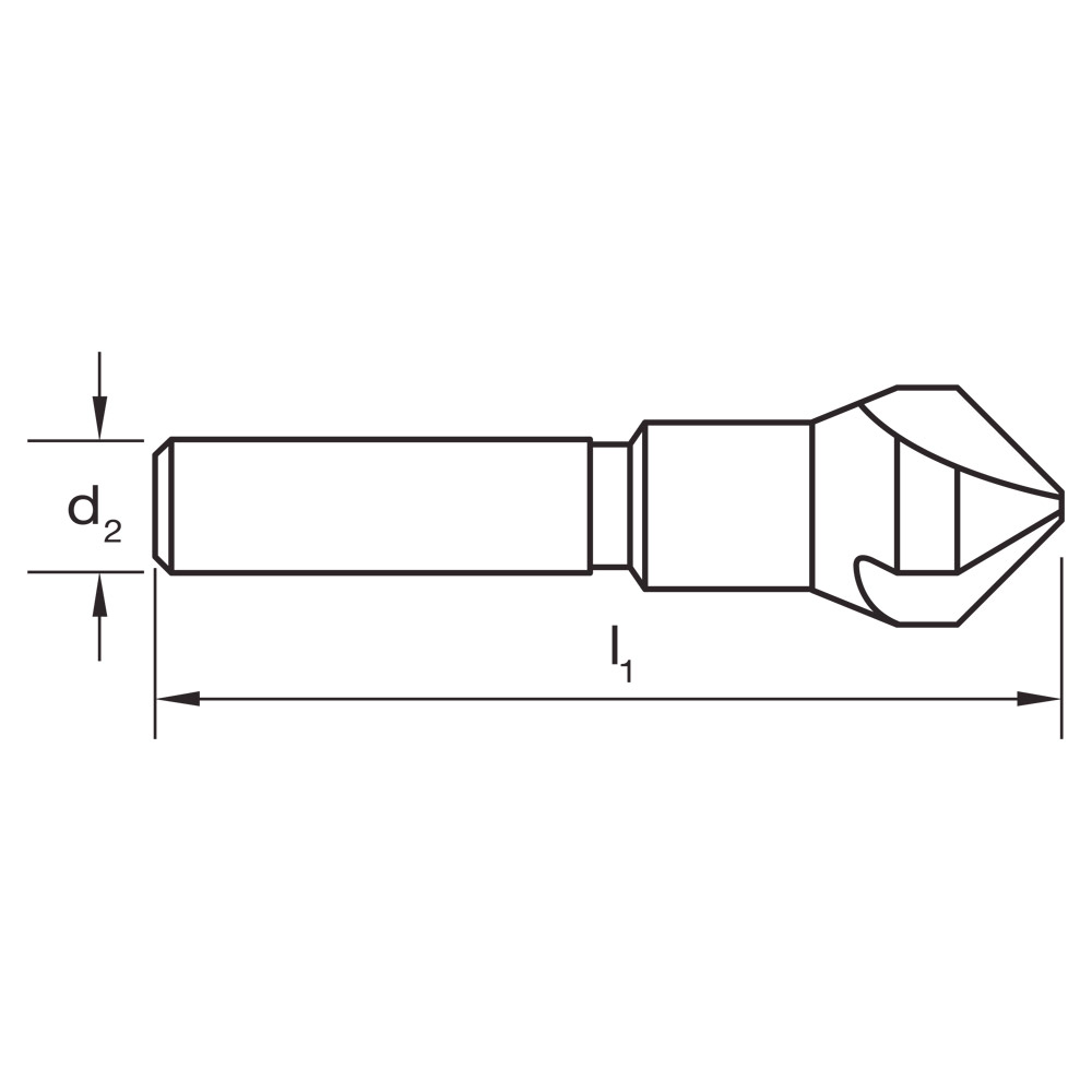 COUNTERSINK C105 904 THREE FLUTE HSS 90deg - Image 3