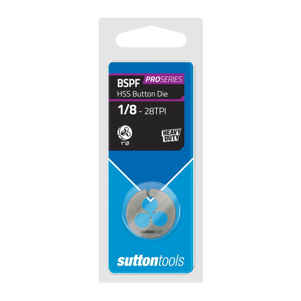 BUTTON DIE M569 1" OD 1/8 x 28 BSP HIGH SPEED STEEL