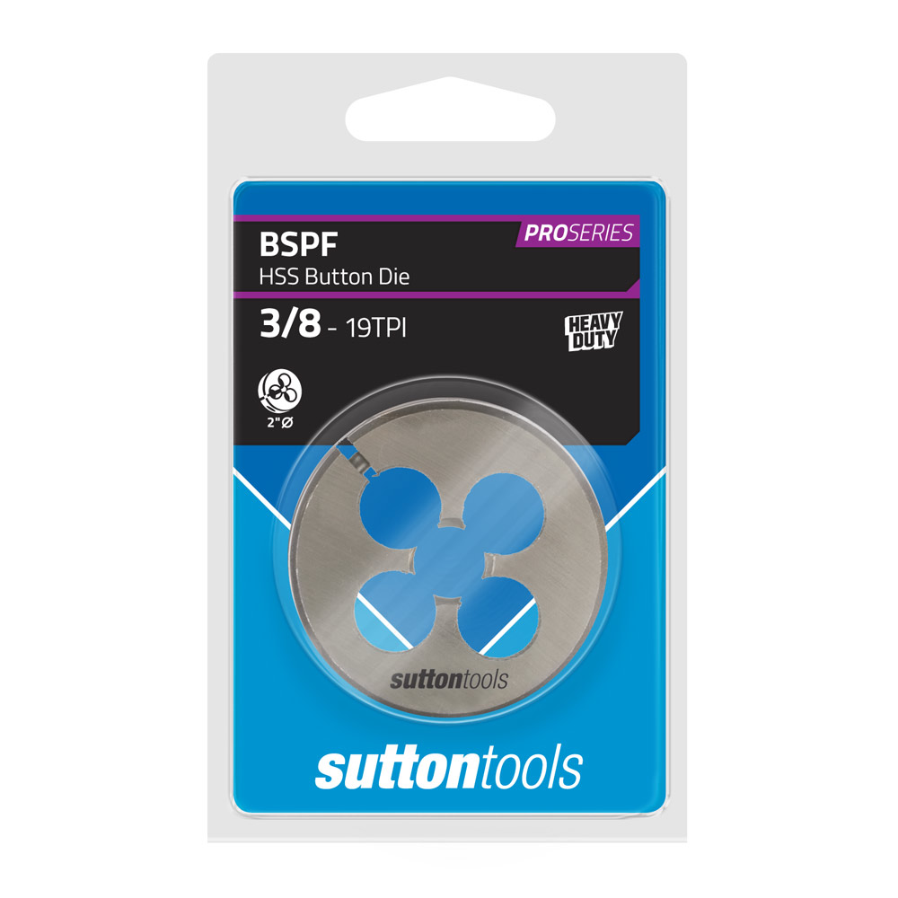 BUTTON DIE M570 2" OD 3/8 x 19 BSP HIGH SPEED STEEL