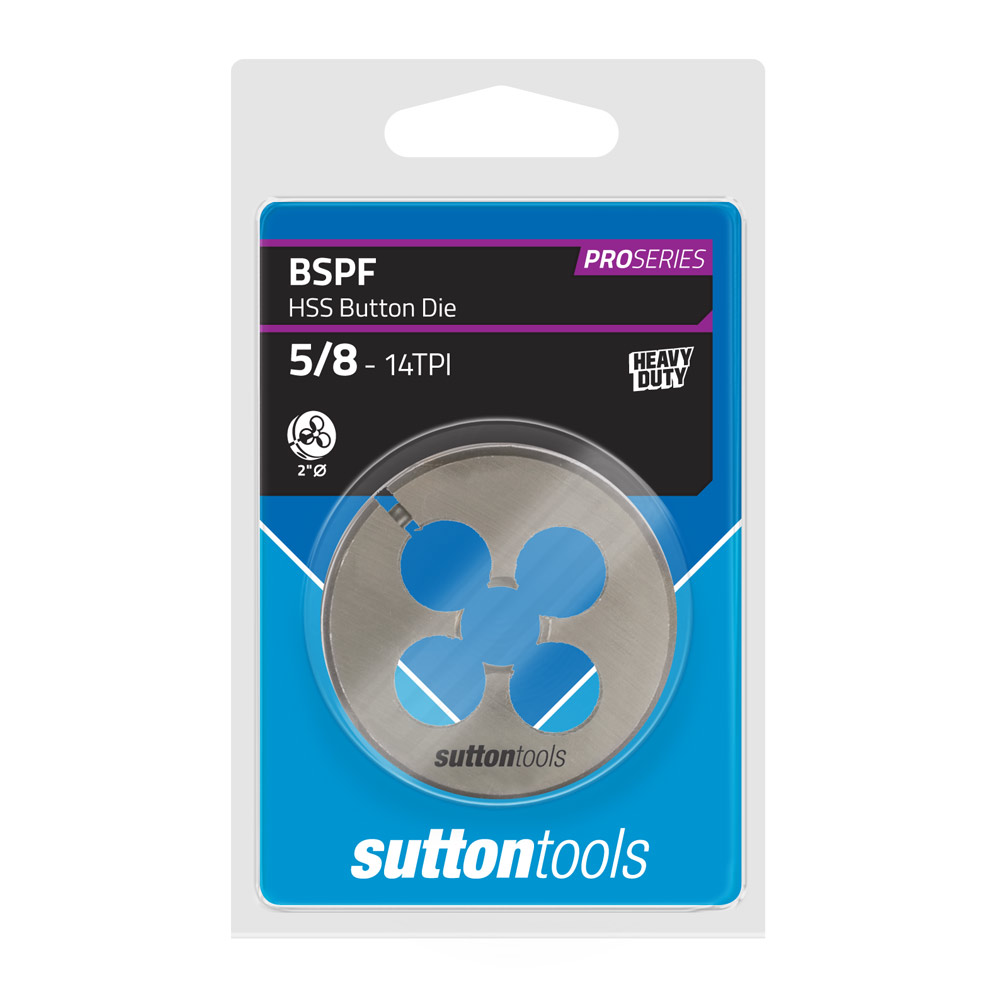 BUTTON DIE M570 2" OD 5/8 x 14 BSP HIGH SPEED STEEL