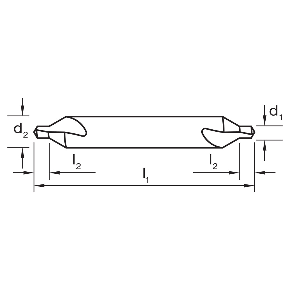 DRILL D136 #4 CENTRE 60 deg. PLAIN ANSI B94-11 HSS - Image 3