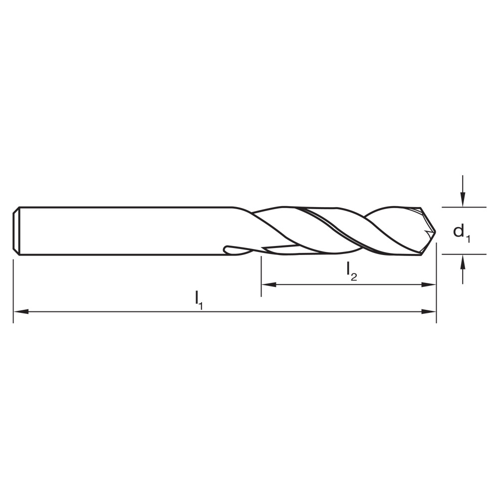 DRILL D177 5.7mm STUB DXS DIN1897 HSS-Co. TiAlN - Image 3