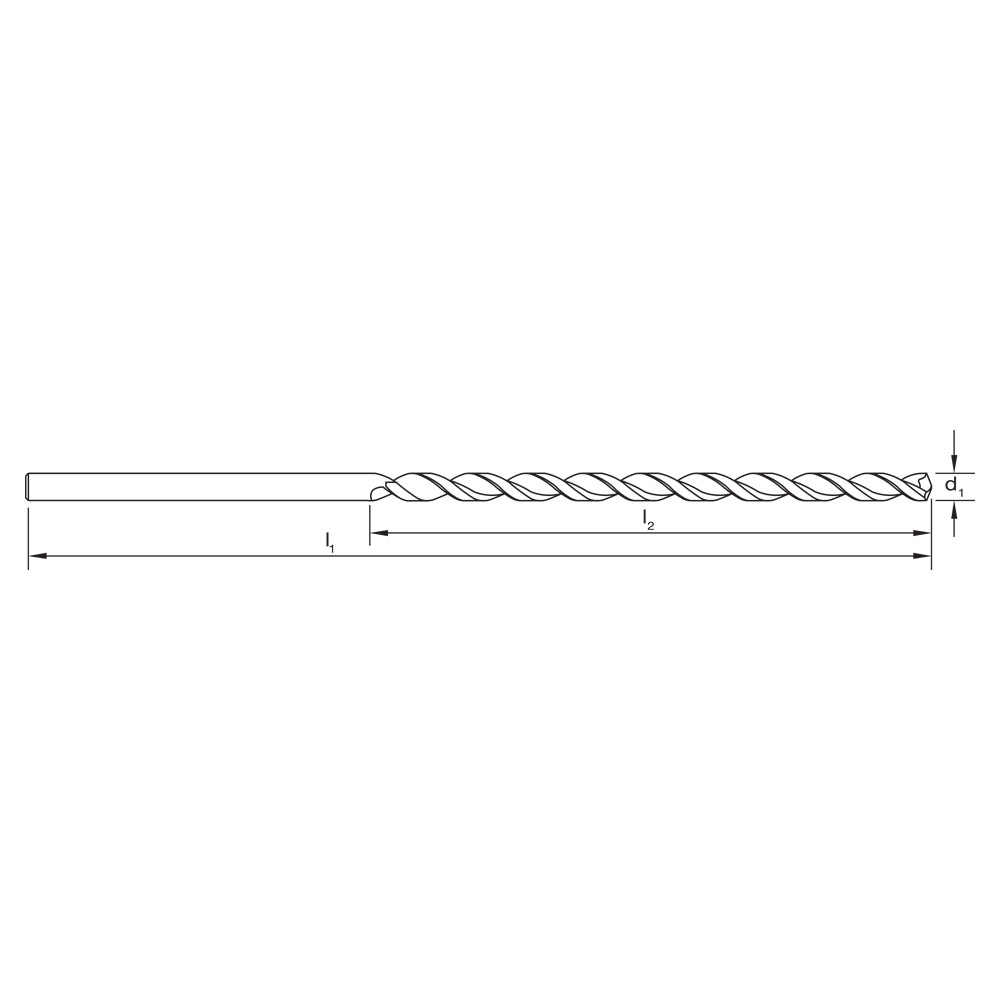 DRILL D195 5.5mm X/LONG DHXL DIN1869-2 HSS-Co. TiAlN - Image 3