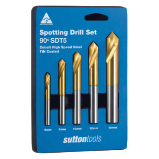 DRILL D175 SDT5 SET 5Pce SPOT 90 HSS-Co. TiN 6,8,10,12&16mm