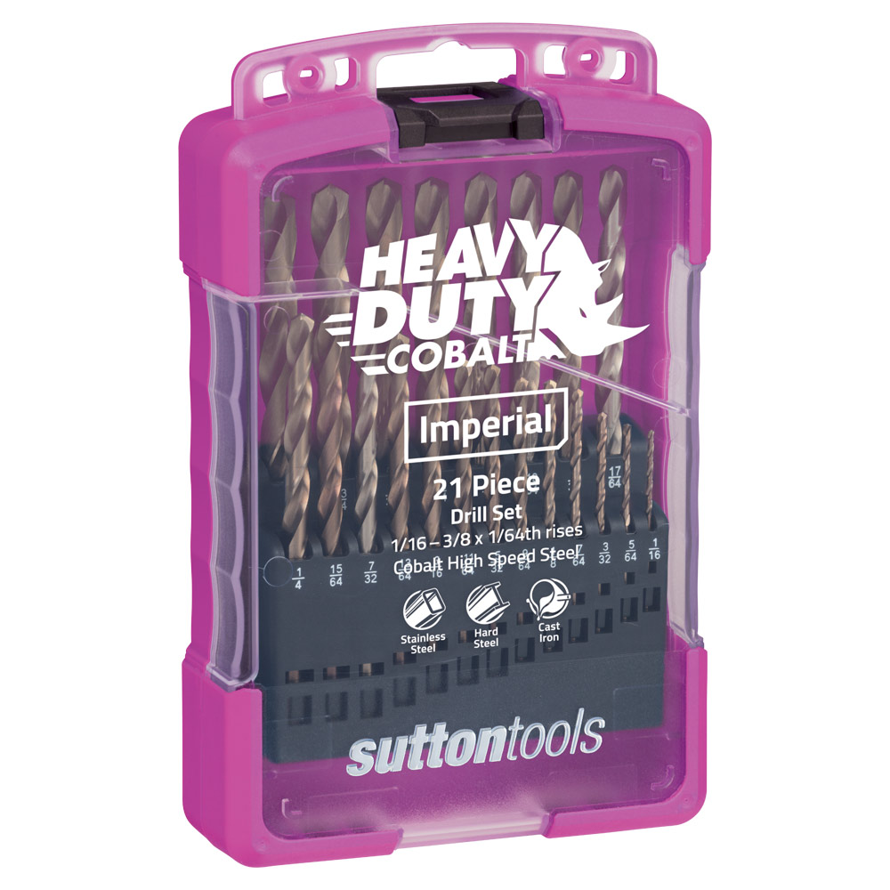 DRILL D109 S2 SET 21Pce JBR HD Cobalt S/Pt 1/16-3/8 x 1/64ths
