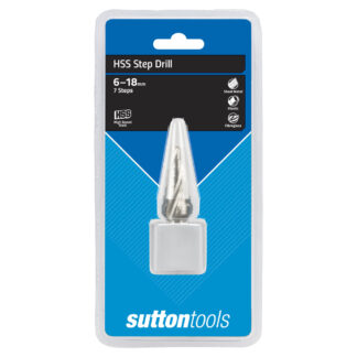 Step Drill HSS Spiral 6-18mm (7 Steps) Sutton