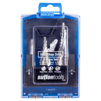 Step Drill Set HSS Spiral D504 3Pc 4-12, 4-20 & 4-30 SUTTON