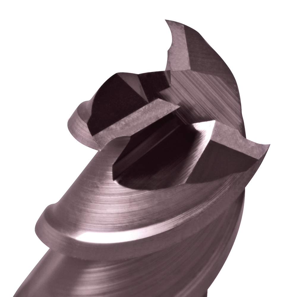 E/MILL E519 4mm SHORT 3 Flutes R45 DIN6527K-HA VHM AlCrN - Image 2