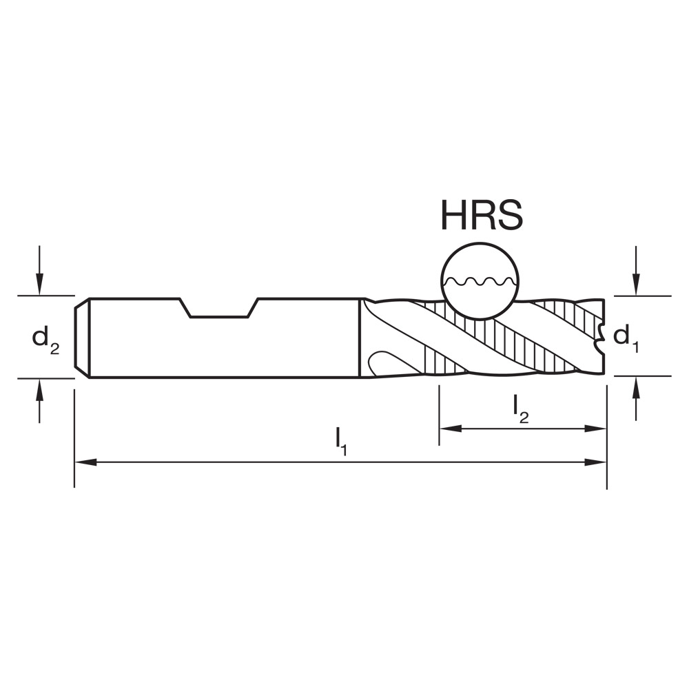 E/MILL E151 16mm REG. 5F R45 UNI HRS DIN844K-B SPM TiAlN - Image 3