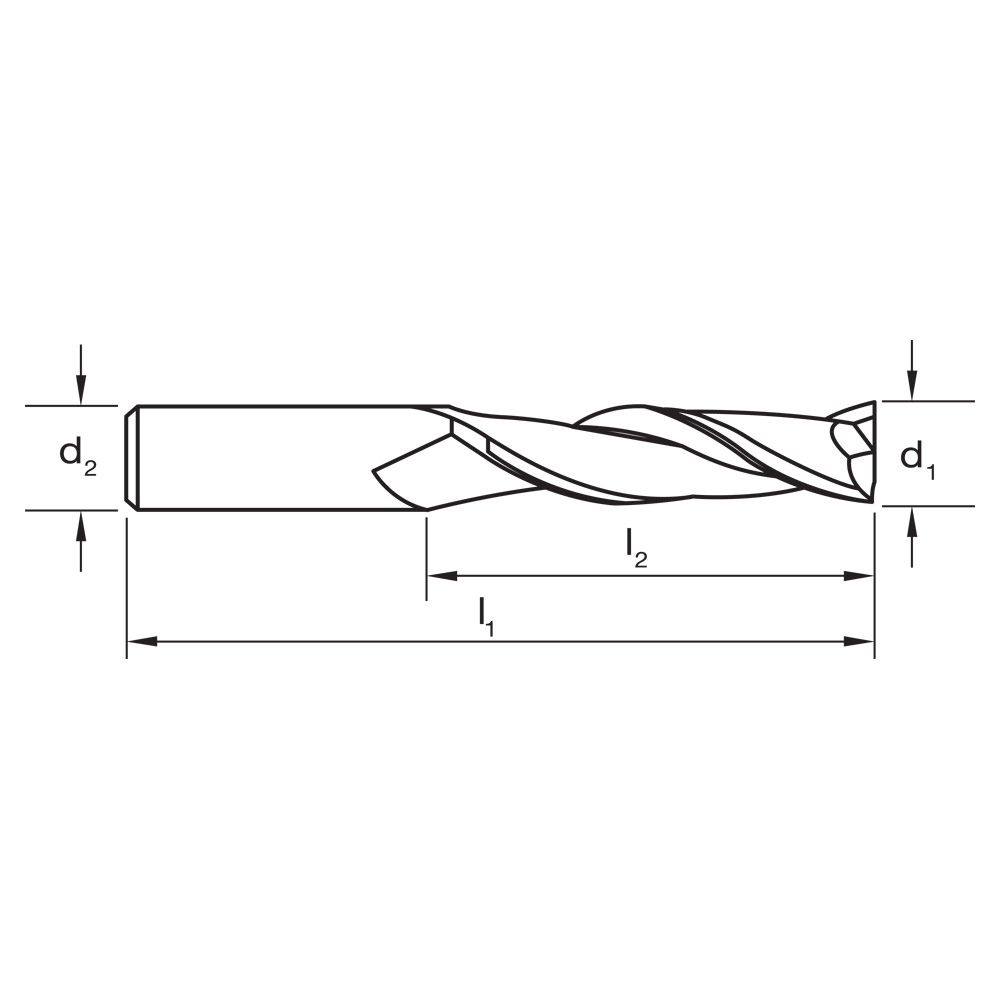 E/MILL E225 4 x 6mm LONG 2 Flute R30 JIS HSS-Co.8 - Image 3