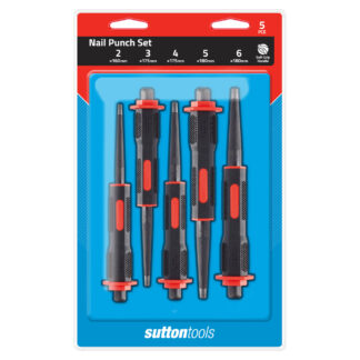 NAIL PUNCH M709 SOFT GRIP 5 PCE SET (2, 3, 4, 5, 6mm)